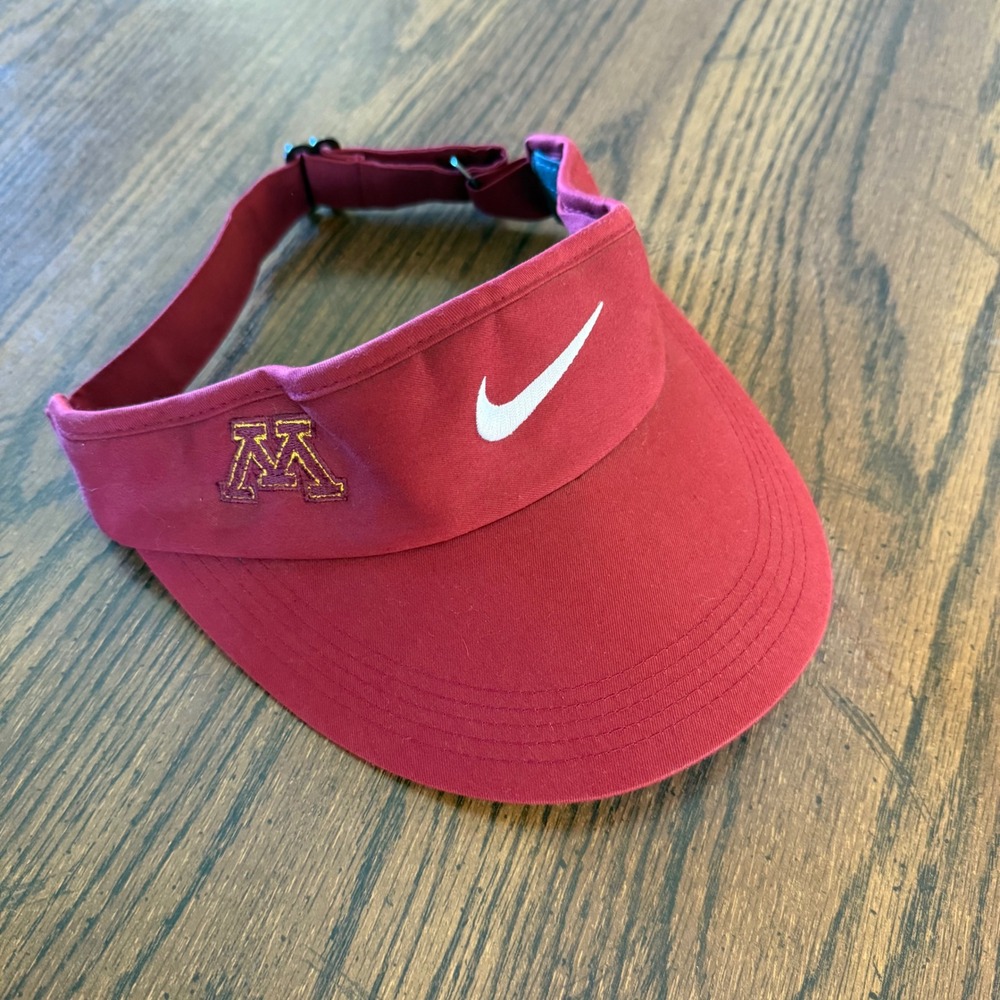 Minnesota Golden Gophers Nike Golf Visor Maroon Adjustable Hat University MN‎